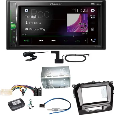 Produktbild von Pioneer DMH-A3300DAB Bluetooth MP3 USB DAB+ iPod Einbauset für Suzuki Vitara LY