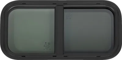 Obrázek produktu pro Okno pro obytné vozy, černé tvrzené sklo, odolný hliníkový rám, 700x400mm