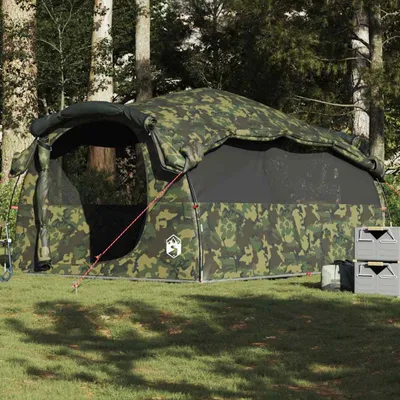 Immagine prodotto di vidaXL Tenda famiglia a tunnel, camouflage, impermeabile, per 6 persone