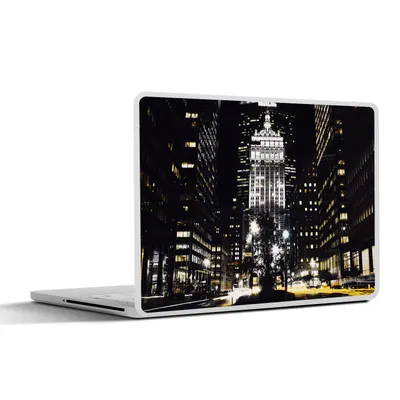 Produktbild von MuchoWow® Laptop Aufkleber Sticker Cover New York - Nacht - Beleuchtung 32.5x23.5 cm - Sticker für Laptop - Selbstklebend