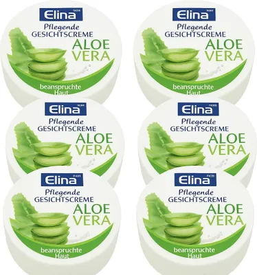 Produktbild von 6 x 75 ml Elina Aloe Vera Gesichtscreme in der Dose