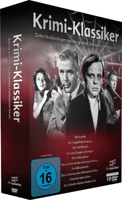 Produktbild von Krimi Klassiker Box. Zehn Straßenfeger aus der großen Zeit deutscher Kriminalfilme. 10 DVDs.