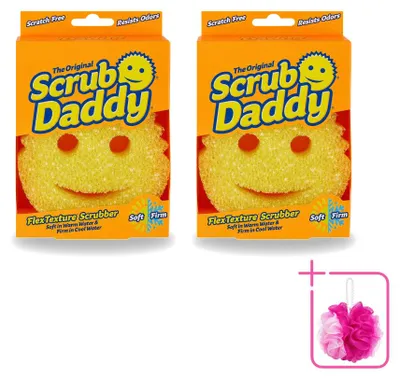Produktbild von 2 x Scrub Daddy Reinigungsschwamm - Texturändernd - Sparpackung - 2 Stücke