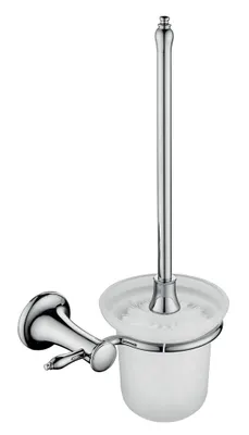 Image de Novaservis Ferro Retro - Brosse WC murale avec support, verre dépoli/chrome ARE14