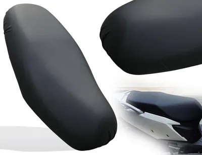 Immagine prodotto di Coprisella universale impermeabile per moto in pelle nera - Coprisella per ciclomotore, impermeabile