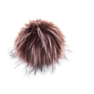 Produktbild von Pro Lana Kunstfell Pompon 12-14cm mit Druckknopf 104 berry