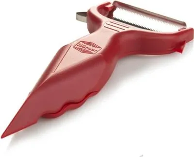 Immagine prodotto di Börner 6 in 1 pelapatate per guarnire in verde pelapatate per frutta e verdura pelapatate per asparagi pelapatate per cetrioli grattugia vegana grattugia per verdure, colore:rosso