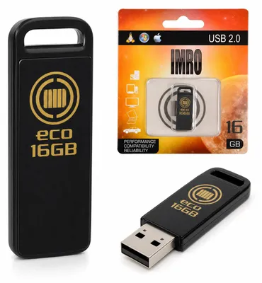 Zdjęcie produktu dla Imro pendrive 16GB USB 2.0 Black czarny