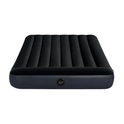 Produktbild von Intex Airbed – Doppelbett – 137 x 191 x 25 cm – Dunkelblau – Im Lieferumfang enthalten Spannbettuch - Küssen - Pumpe - Reperaturset en Kissenschutz