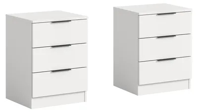 Produktbild von Nachtkommode >Kopenhagen< in Weiß - 45x60x40cm (BxHxT)