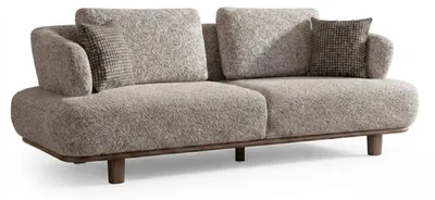 Obrázek produktu pro Moderní šedá pohovka, elegantní, třísedák, ideální do obývacího pokoje, čalouněná, designová pohovka