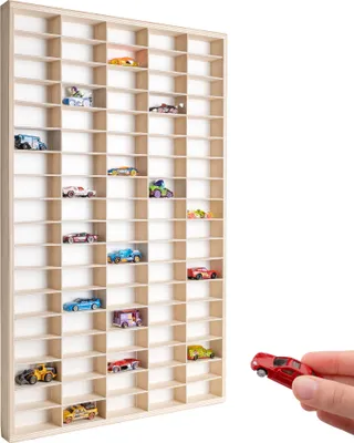 Image de Creative Deco Etagere Murale en Bois 90 Voitures de Collection 79x50x4,5 cm