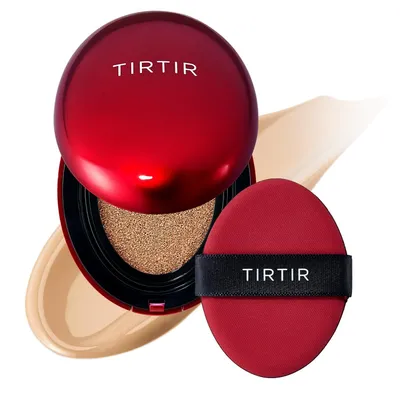 Zdjęcie produktu dla TIRTIR Mask Fit Red Cushion, Kompaktowa obudowa, Skóra wrażliwa, Skóra trądzikowa, Skóra uniwersalna, Nawilżający, Odżywiający, Wygładzający, Przeciw niedoskonałościom, Nawilżający, Neutralny, Beżowy, 27N