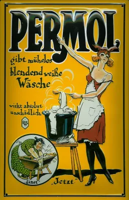 Produktbild von Blechschild Permol Waschpulver Schild retro Werbeschild Nostalgieschild