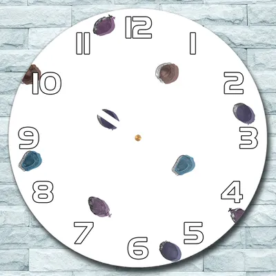 Produktbild von Wanduhr aus Glas Rund fi 30 Fruchtpunkte Quarz Deko Schlafzimmer Büro