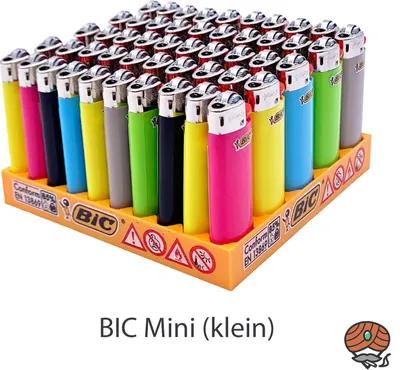 Produktbild von Feuerzeug BIC® Reibrad Mini J25, neutral, sortiert, Display à 50 Stück