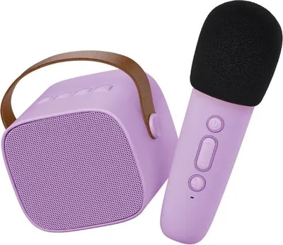 Zdjęcie produktu dla Mikrofon Karaoke Lalarma Kids - Fioletowy z Bluetooth