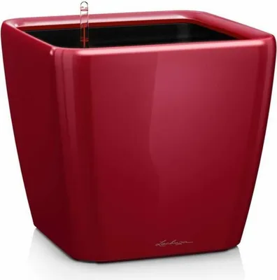 Obrázok produktu pre Kvetináč LECHUZA QUADRO Premium LS 50 Šarlátovo červená s vysokým leskom | kvetináč so zavlažovacím systémom | vysoko lesklý povrch | 50 x 50 x 46,5 cm | 16287