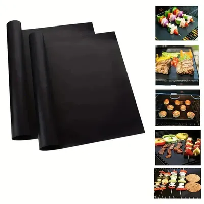 Image de 2x Gril - Tapis de four - Tapis de four & gril réutilisable - Découpable | PTFE | Pour Airfryer, four électrique & gaz, BBQ