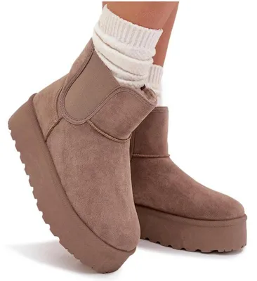Produktbild von Damen Schneestiefel Mit Elastischem Einsatz Khaki Kiora 39