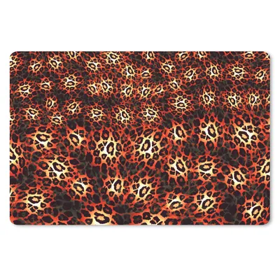 Produktbild von MuchoWow® Mauspad Mousepad Leopardenmuster - Design - Orange 27x18 cm - Mousepads - Maus Mat - Pad - Mausunterlage - Büroartikel - Desk Matten
