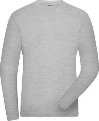 Produktbild von Langarm Shirt aus weichem Elastic-Single-Jersey grey-heather, Gr. XS