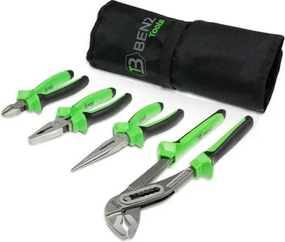 Produktbild von 5-teiliges Werkzeug-Set, Schneidzange, Seitenzange, Wasserpumpenzange, Werkzeugtasche, Reparaturzange