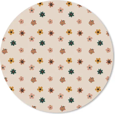 Produktbild von MuchoWow® Mauspad Mousepad Blumen - Muster - Polka dots 20x20 cm - Mousepads - Maus Mat - Pad - Mausunterlage - Schreibtischmatte