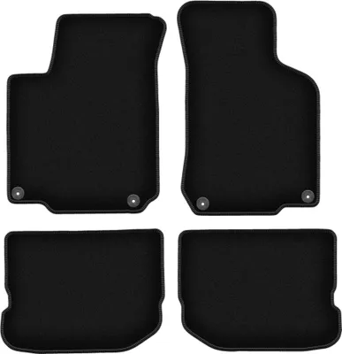 Immagine prodotto di Tappetini in velluto per VW Jetta IV (1998-2005, berlina, station wagon) neri, set 4 pz, con fissaggi