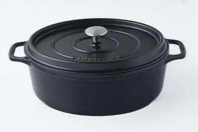Image de Daubière en fonte émaillée 29cm noir mat - Invicta - PUV403291 -