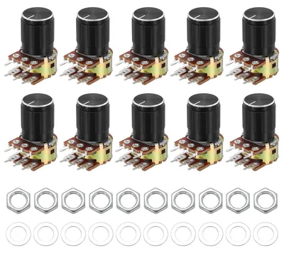 Potentiometer-Set 10 Stück WH148 B1M Ohm Doppelachse 6x24,6mm