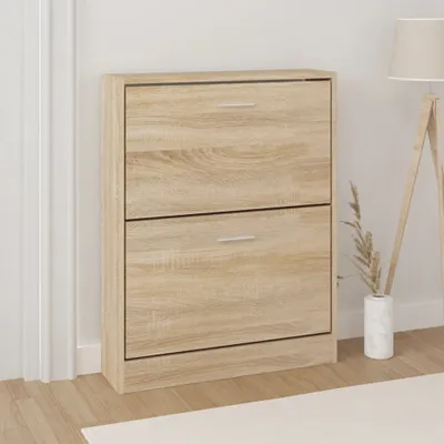 Produktbild von Möbel Schuhschrank Eiche 59 x 17 x 81 cm Holzwerkstoff - Schuhregale &33680