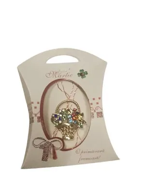 Produktbild von Martisor Floare Märzchen Charm Anhänger als Blumenstrauß mit steine  2522