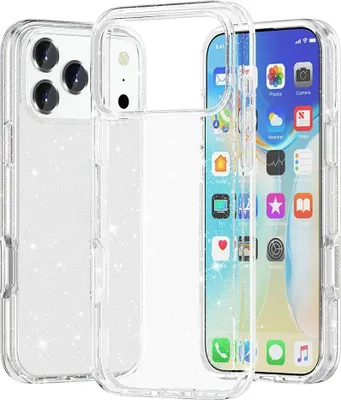 Produktbild von iPhone 17 Pro Hülle - Coverup Glitzer TPU Back Cover - Transparent