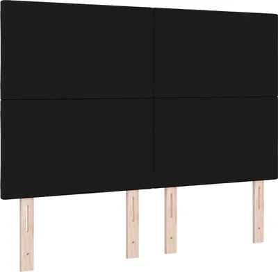 Obrázek produktu pro Čelo postele černé 144 cm látka