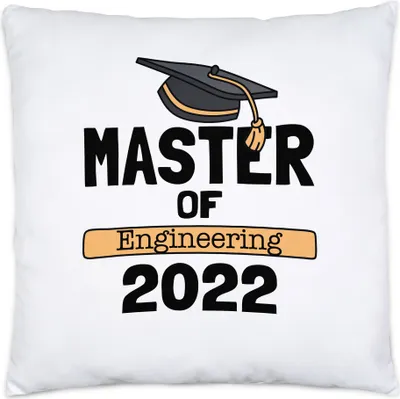 Produktbild von Master of Engineering 2022 Kissen inkl. Füllung Studium Absolvent Abschluss Geschenk Masterabschluss Uni