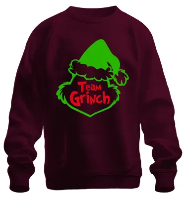 Produktbild von Team Grinch Weihnachtsoutfit Anti-Weihnachten - Weihnachten Sweatshirt Pullover, Burgundy, S