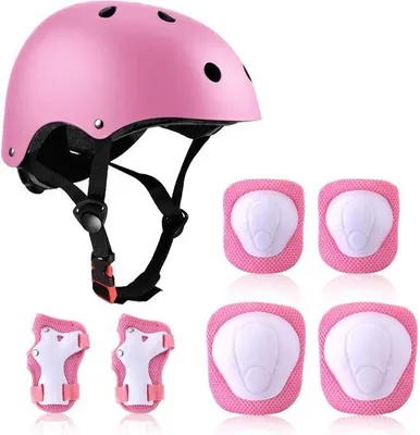 Image de Accessoires de protection des genoux pour enfants, lot de 6, protections pour rollers