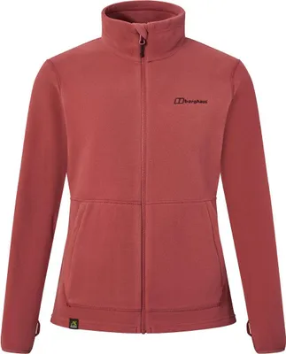 Rostrote Berghaus Prism 2.0 Micro InterActive Fleecejacke mit Stehkragen und Reißverschluss vorne