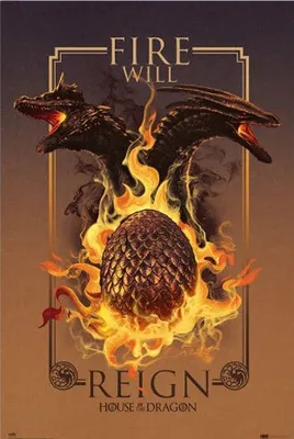 Produktbild von House of the Dragon Fire will reign Film Poster Plakat Größe 61x91,5 ohne Zusatzartikel