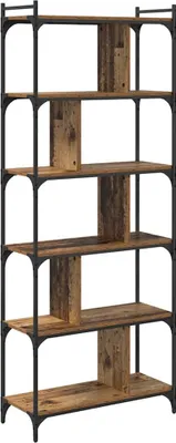 Obrázek produktu pro vidaXL Stará dřevěná knihovna 76 x 32 x 192 cm materiál na bázi dřeva