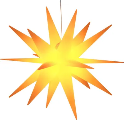 A star-shaped LED light.