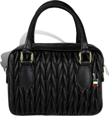 Image de Florence Femme Sac à main, sac à bandoulière en cuir Sac noir D2OTM815S
