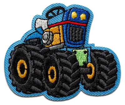 Obrázok produktu pre Mono Quick Truck Tractor blue - nažehľovacia nášivka, nažehľovacie nášivky, nášivky, na nažehlenie, veľkosť: 4,3 x 5,1 cm