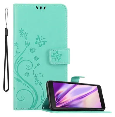 Image de Cadorabo Housse pour Samsung Galaxy XCover 5 Housse de protection en turquoise Housse pour portable Etui Case Fleurs Flower