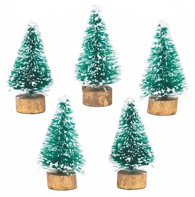 Immagine prodotto di Alberi di Natale in miniatura (confezione da 8) per decorazioni natalizie assortite