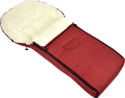 Produktbild von BAMBINIWELT Winterfußsack Fußsack universal  90cm für Babyschale Kinderwagen Buggy Wolle UNI BORDEAUX