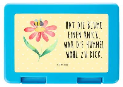 Produktbild von Mr. & Mrs. Panda Bento Box Hummel Blume - Gelb Pastell - Geschenk, Hummeln, Biene, Bentobox, Lunchbox, Lebensmittel Aufbewahrungsbox, Wespe, Butterbrotdose, Brotzeitbox