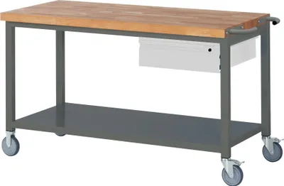 Produktbild von STIER Fahrbare Werkbank Premium mit 1 Schublade und Ablageboden BxTxH 1500x700x880 mm