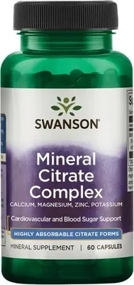 Zdjęcie produktu dla Mineral Citrate Complex 60 kapsułek Swanson Health Products